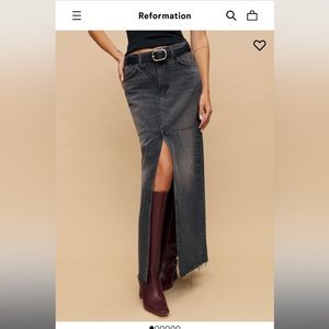 Reformation Tazz Denim Maxi Skirt
